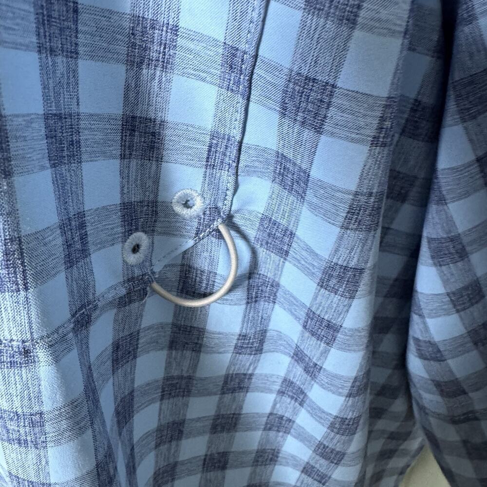 Habit Fishing Shirt Mens 3XL Blue Plaid Long Sleeve Vented Performance Outdoors - Picture 7 of 13